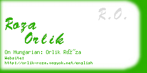 roza orlik business card